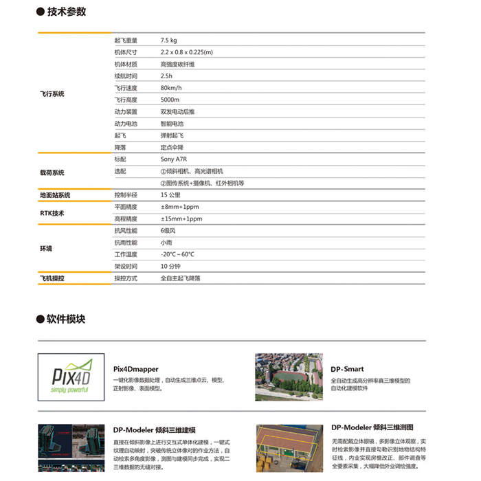 中海達(dá)iFly U5/U5R固定翼測(cè)繪無(wú)人機(jī)參數(shù)